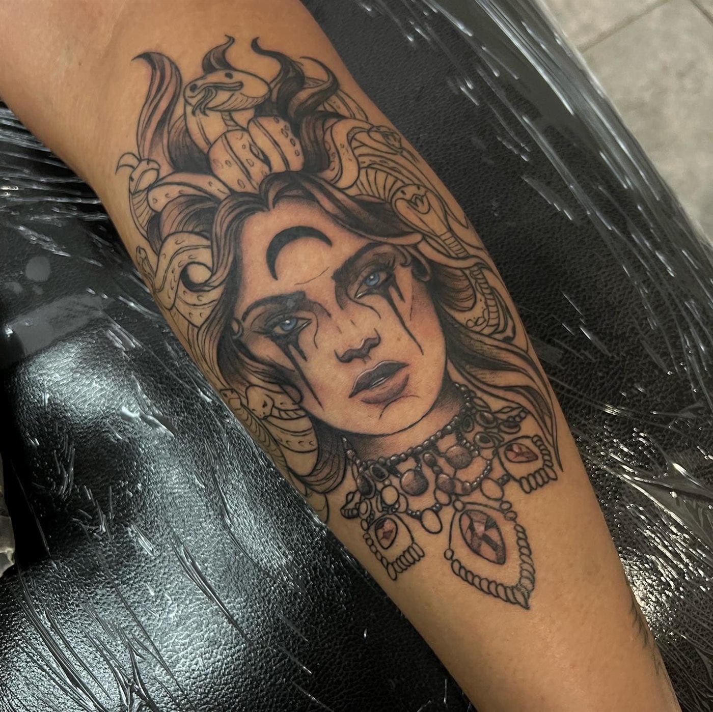 Medusa portrait tattoo
